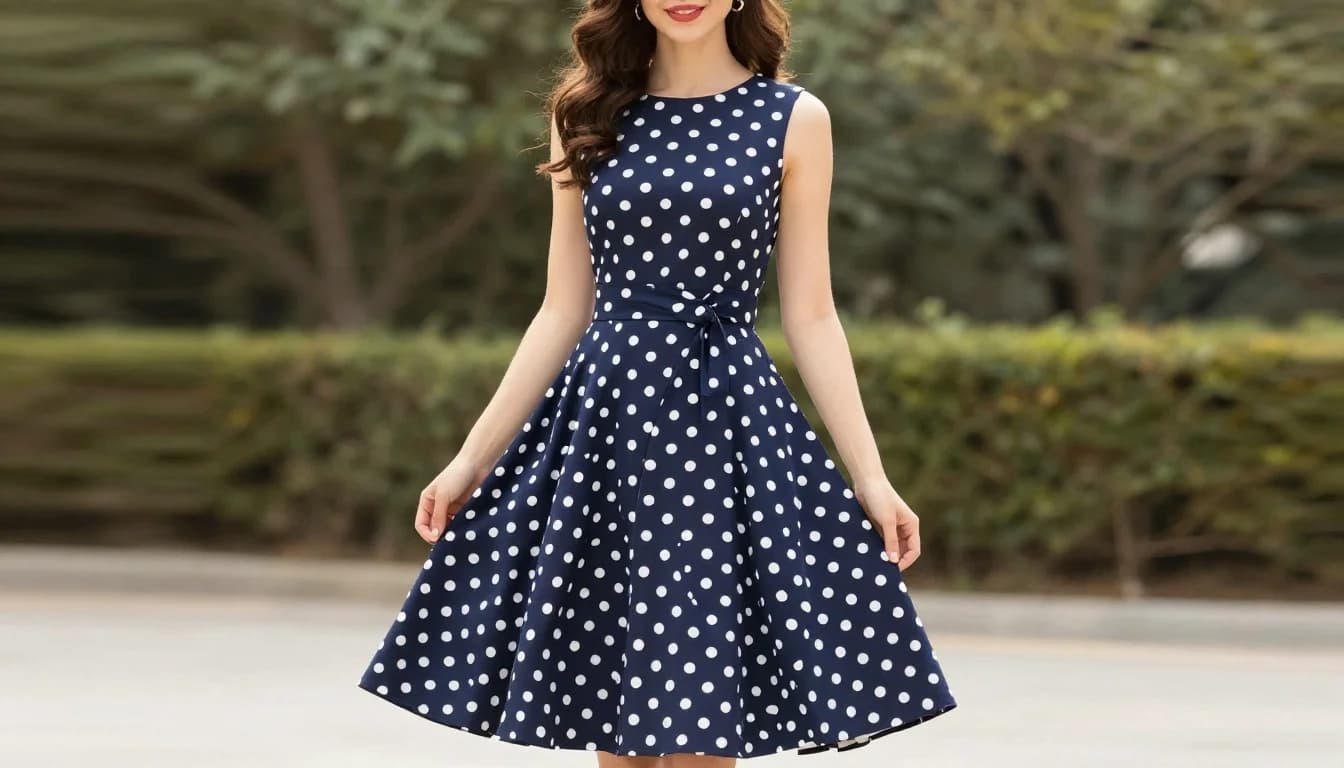 How Brunettes Should Style Polka Dots