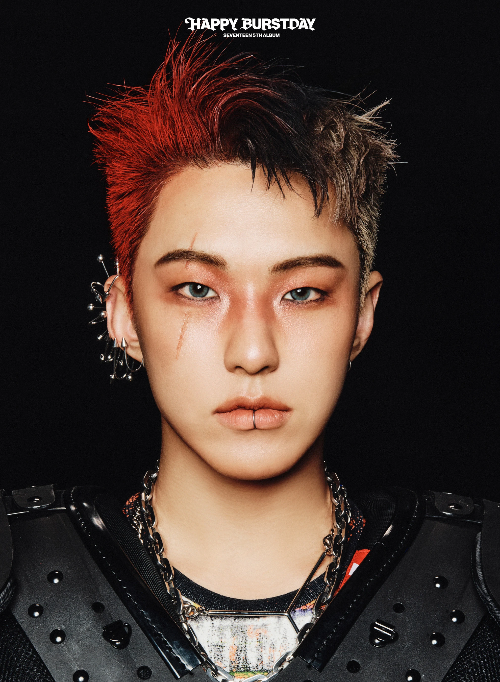 Editorial gallery of Hoshi (SEVENTEEN) styled in neutral winter outfits highlighting sapphire, burgundy, and smoked grays, highlighting steel blue, cranberry, optic white, graphite, and imperial purple.